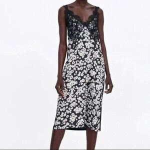 Zara daisy floral slip lace  dress S